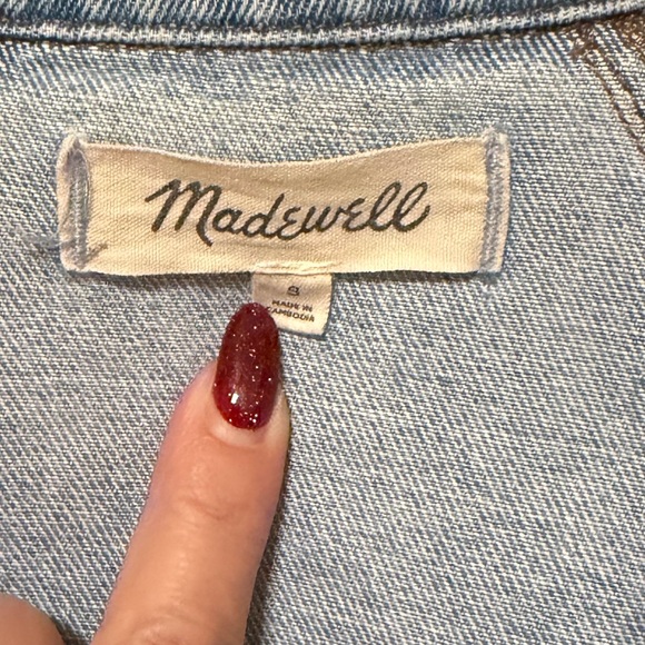 Madewell Oversized Jeans Jacket raglan sleeve 100% Cotton, size S relaxed fit - Picture 2 of 14